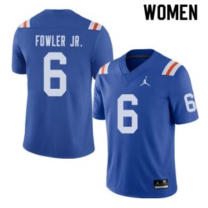 Women's Florida Gators #6 Dante Fowler Jr. NCAA Jordan Brand Royal Throwback Alternate Authentic Stitched College Football Jersey JLD6462EH